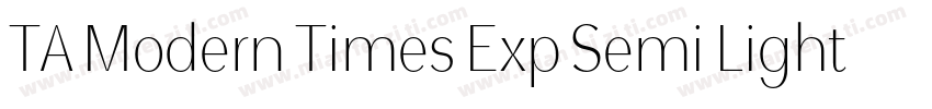 TA Modern Times Exp Semi Light字体转换